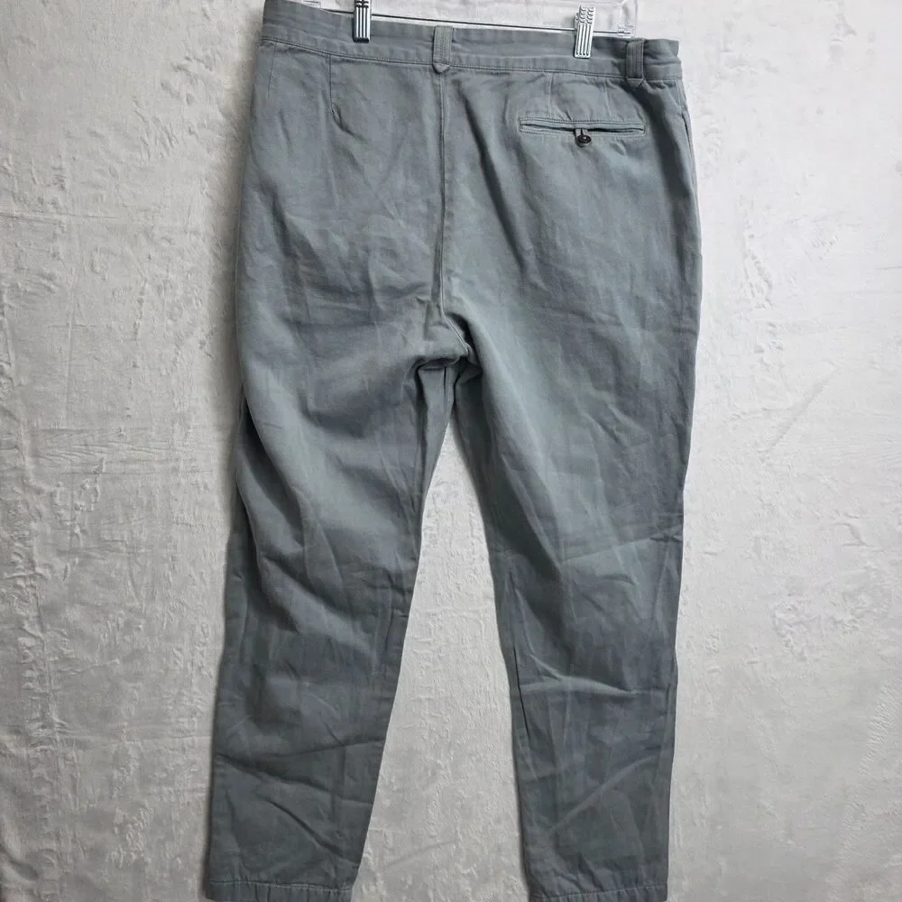Wallace & Barnes Pants Mens Gray Chambray Chino Casual Size 34x32